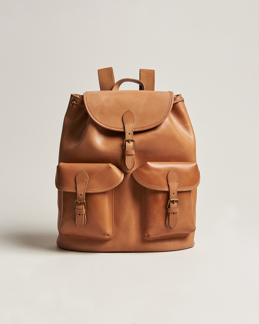 Polo Ralph Lauren Leather Backpack  Tan