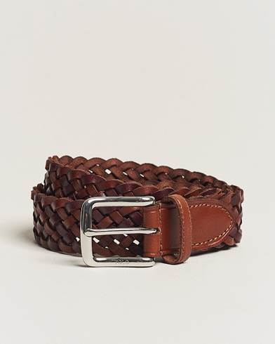 Herren | Sale accessoires | Polo Ralph Lauren | Braided Leather Belt Dark Brown