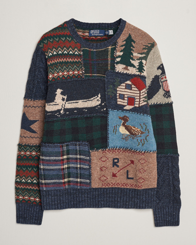 Herren | Pullover | Polo Ralph Lauren | Wool Patchwork Knitted Sweater Multi