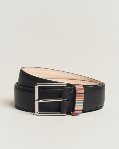 Herren | Schlichte Gürtel | Paul Smith | Leather Stripe Belt Black