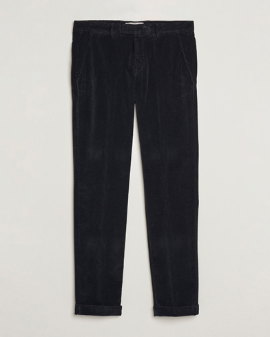 Herren | Cordhosen | Briglia 1949 | Slim Fit Corduroy Trousers Black
