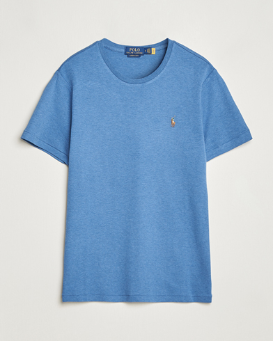 Herren |  | Polo Ralph Lauren | Luxury Pima Cotton Crew Neck T-Shirt Fog Blue Heather