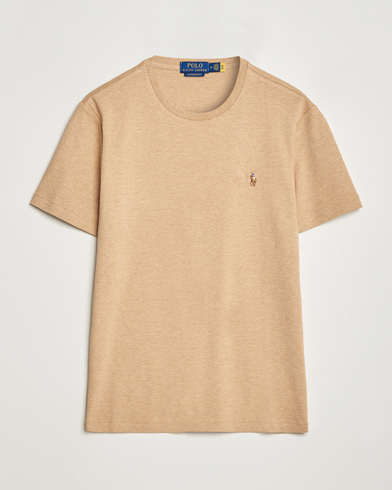 Herren |  | Polo Ralph Lauren | Luxury Pima Cotton Crew Neck T-Shirt Camel Heather