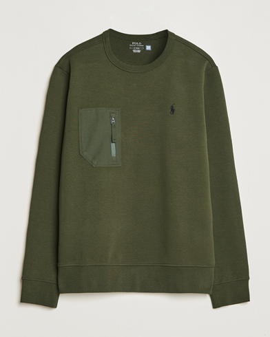 Herren |  | Polo Ralph Lauren | Double Knit Pocket Sweatshirt Company Olive