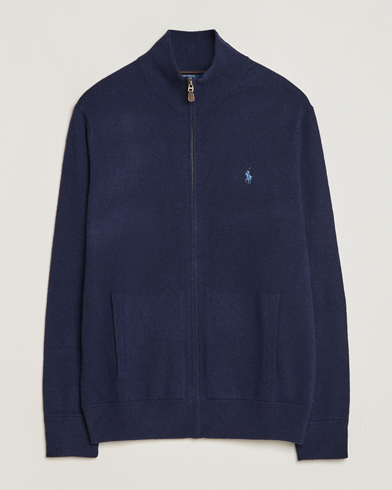 Herren |  | Polo Ralph Lauren | Merino Knitted Full Zip Sweater Hunter Navy
