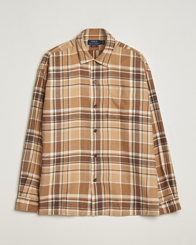 Herren |  | Polo Ralph Lauren | Brushed Flannel Checked Shirt Khaki/Brown