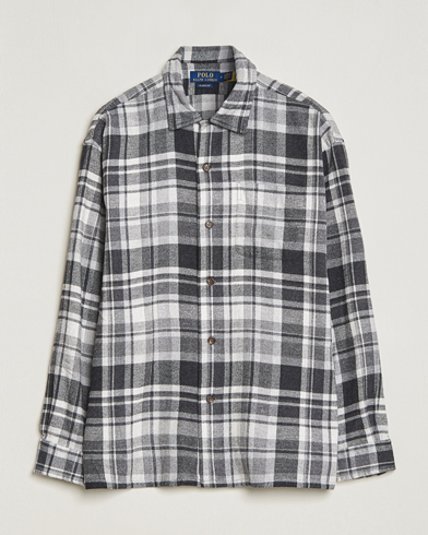 Herren |  | Polo Ralph Lauren | Brushed Flannel Checked Shirt Grey