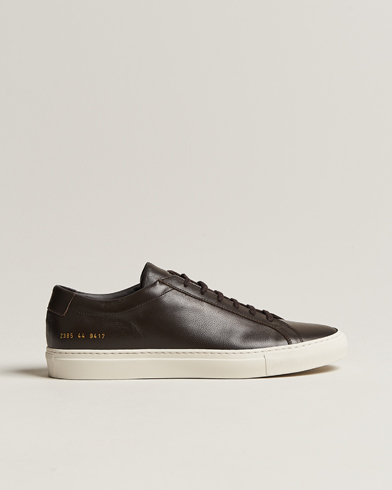 Herren | Common Projects | Common Projects | Original Achilles Pebbled Leather Sneaker Dark Brown