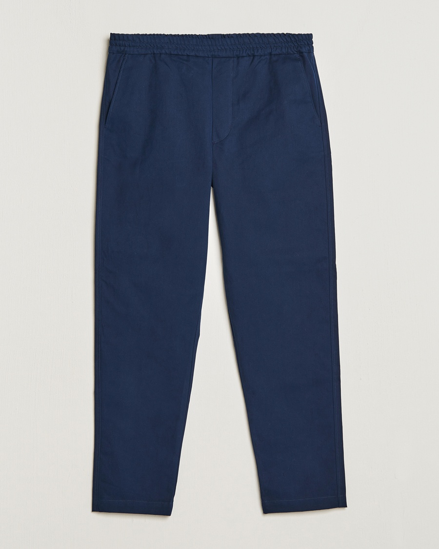 Maison Kitsuné Cotton Drawstring Pants Ink Blue - Blau - Drawstring-hose - Grösse: S