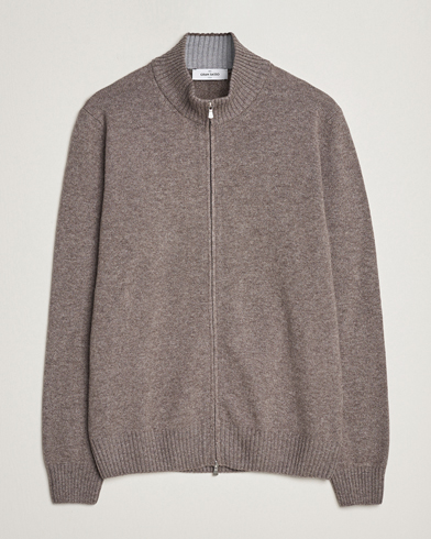 Herren |  | Gran Sasso | Wool/Cashmere Full Zip Light Brown Melange