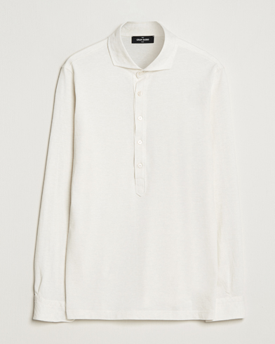 Herren |  | Gran Sasso | Brushed Cotton Popover Shirt Creme