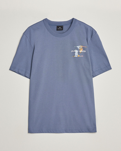 Herren | PS Paul Smith | PS Paul Smith | Flying Bird Crew Neck T-Shirt Washed Blue