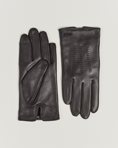 Herren | Sale accessoires | BOSS BLACK | Hainz Leather Gloves Medium Brown