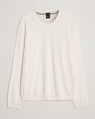 Herren | Pullover | BOSS BLACK | Leno Knitted Sweater Open White