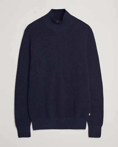 Herren | Pullover | BOSS BLACK | Maurelio Heavy Knitted Polo Dark Blue
