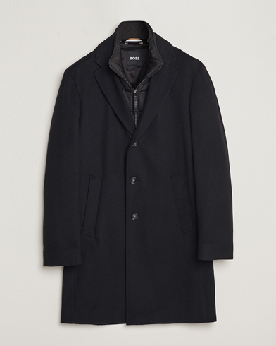 Herren |  | BOSS BLACK | Hyde Wool/Cashmere Bib Coat Black