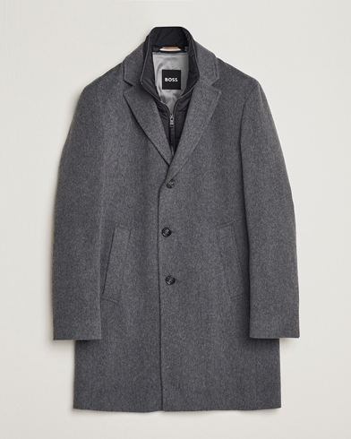 Herren |  | BOSS BLACK | Hyde Wool Bib Coat Medium Grey