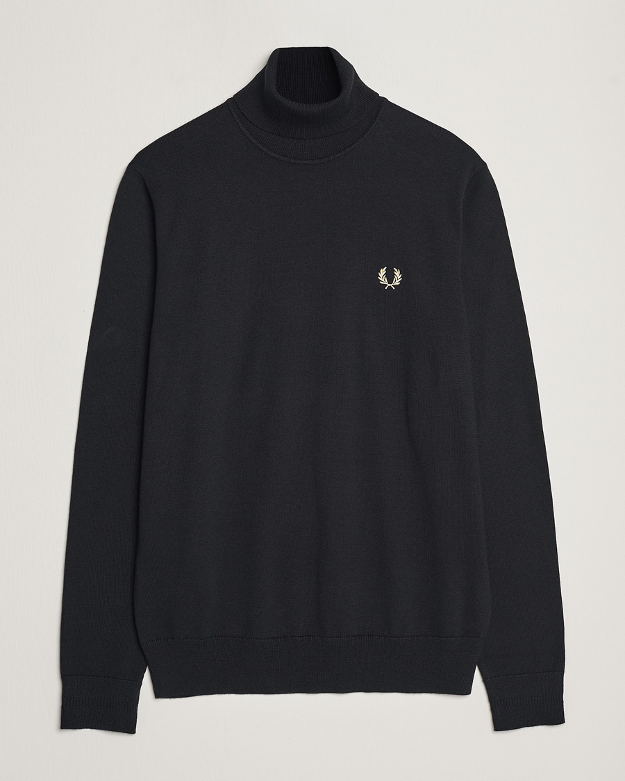 Fred Perry Classic Rollnock Jumper Black – Schwarz