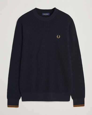 Herren | Pullover | Fred Perry | Waffle Stitch Jumper Navy
