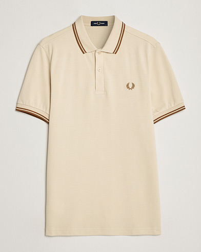Herren | Best of British | Fred Perry | Twin Tipped Polo Shirt Oatmeal