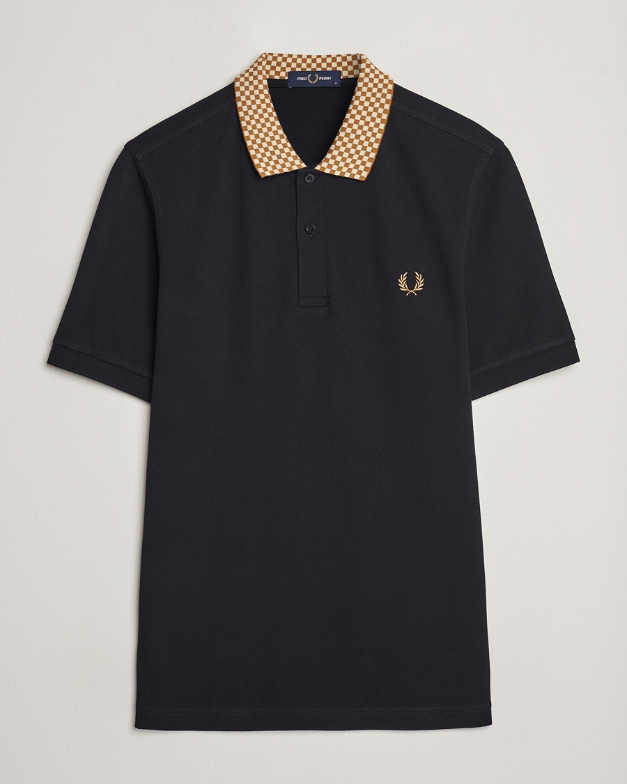 Herren | | Fred Perry | Checkboard Collar Polo Black