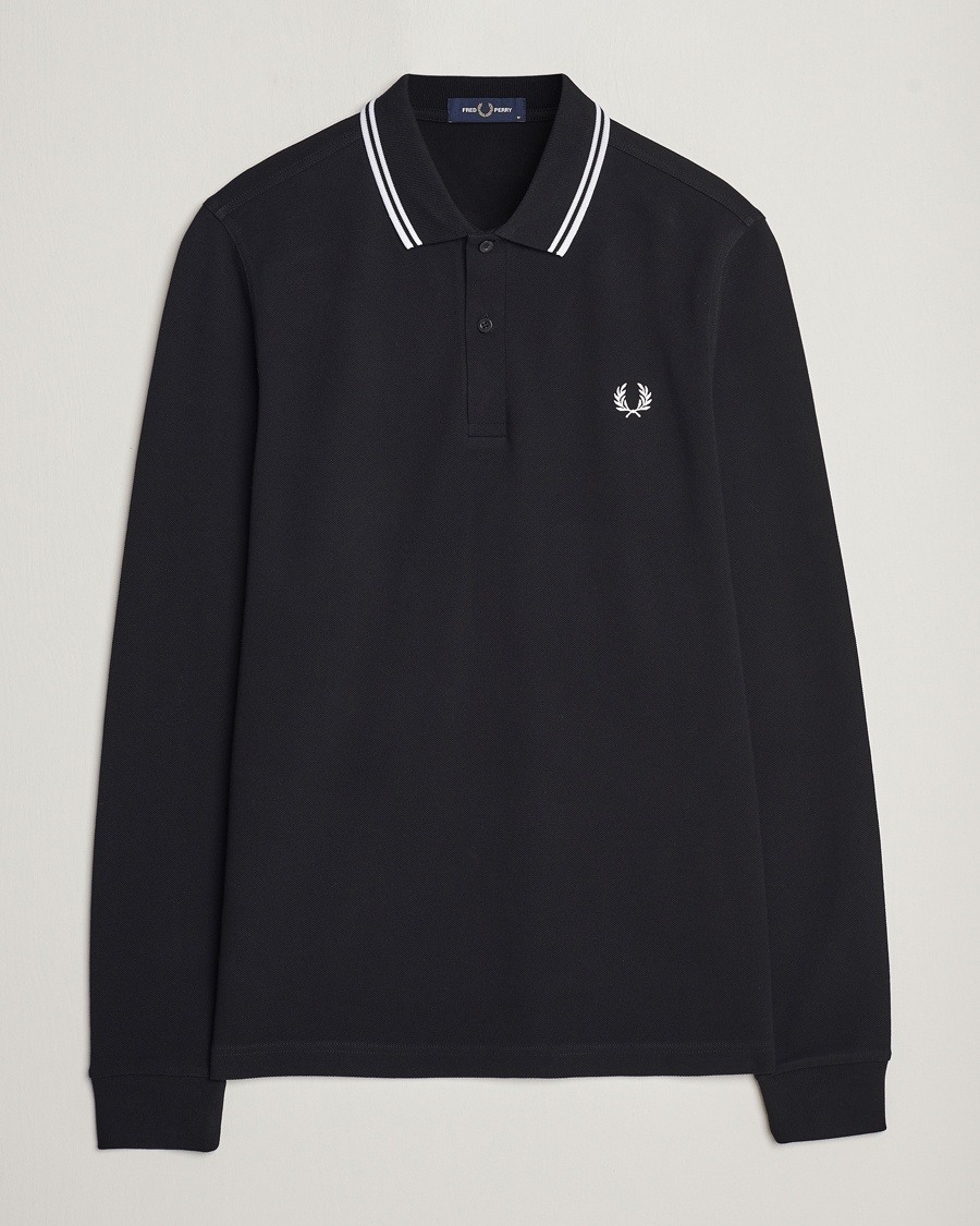 Fred Perry Long Sleeve Twin Tipped Shirt Black – Schwarz