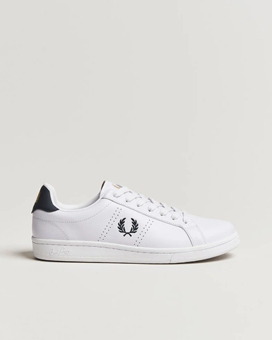 Herren |  | Fred Perry | B721 Leather Sneakers White/Navy