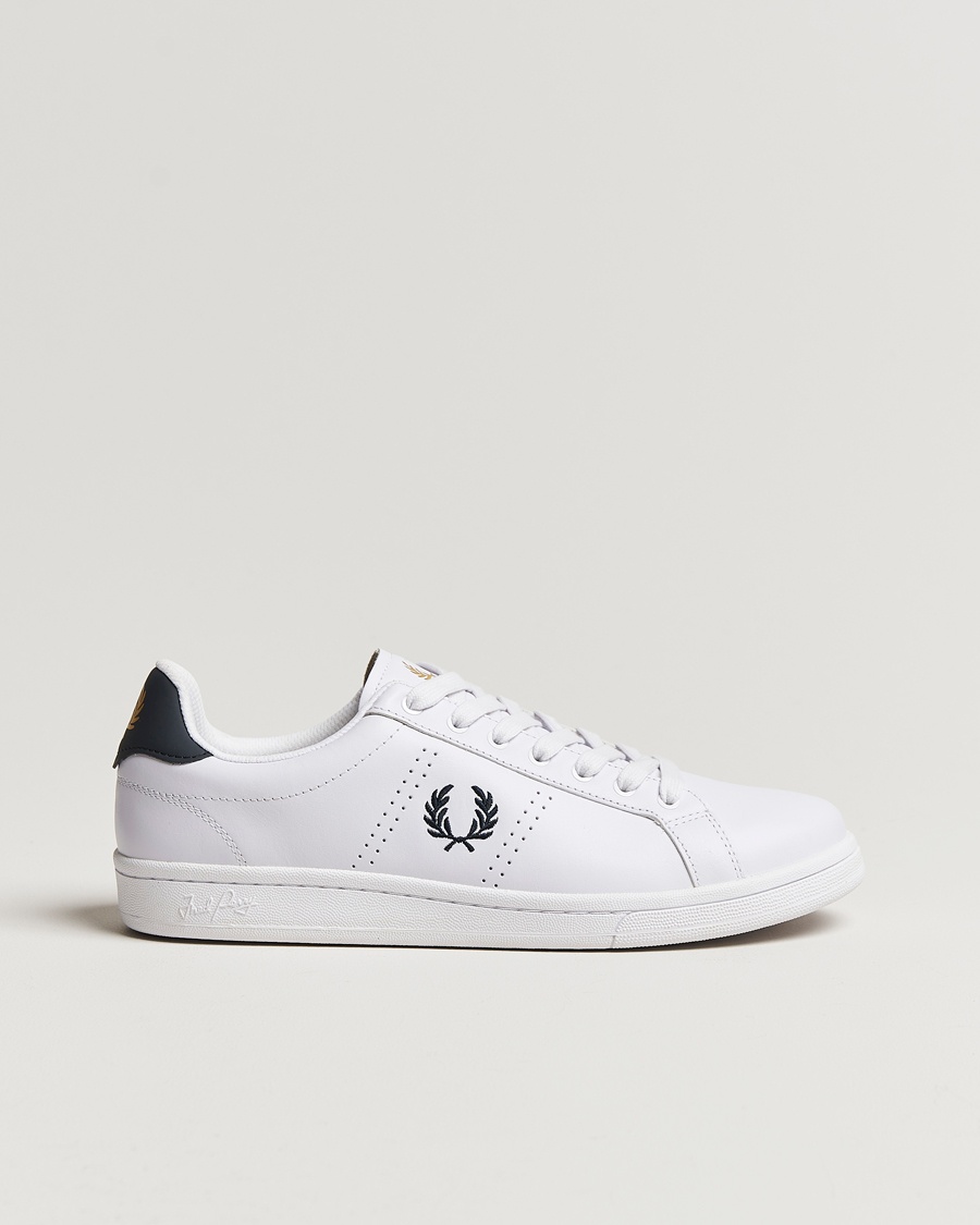 Fred Perry B721 Leather Sneakers White/Navy – Weiß