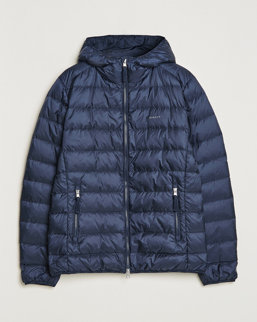 GANT Light Down Hooded Jacket Evening Blue - Blau - Daunenjacke - Grösse: XL