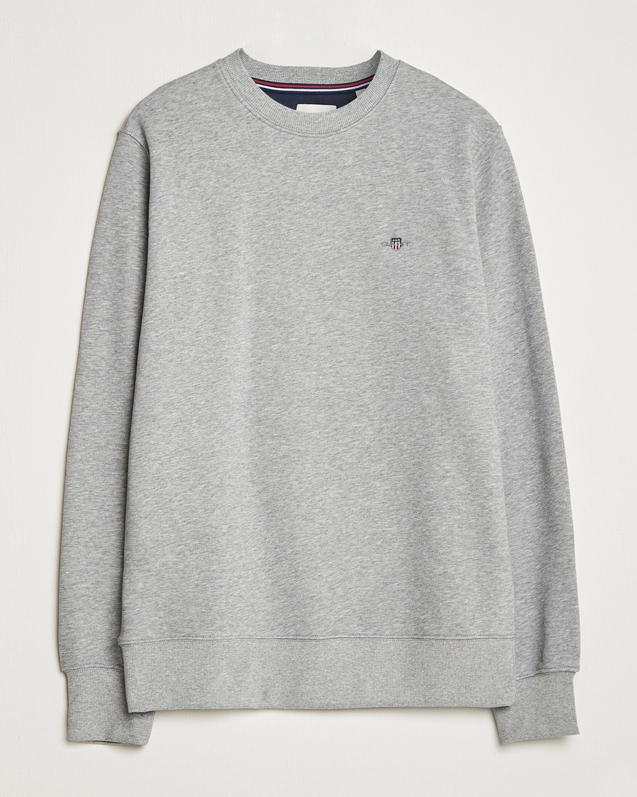 Gant Original Crew Neck Sweatshirt Grey Melange – Grau