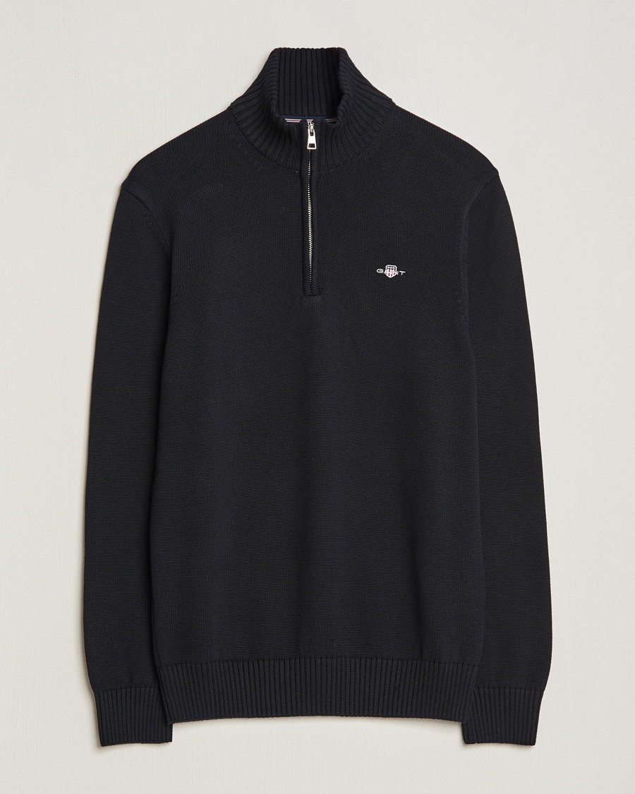 Herren | Sale kleidung | GANT | Cotton Half Zip Black
