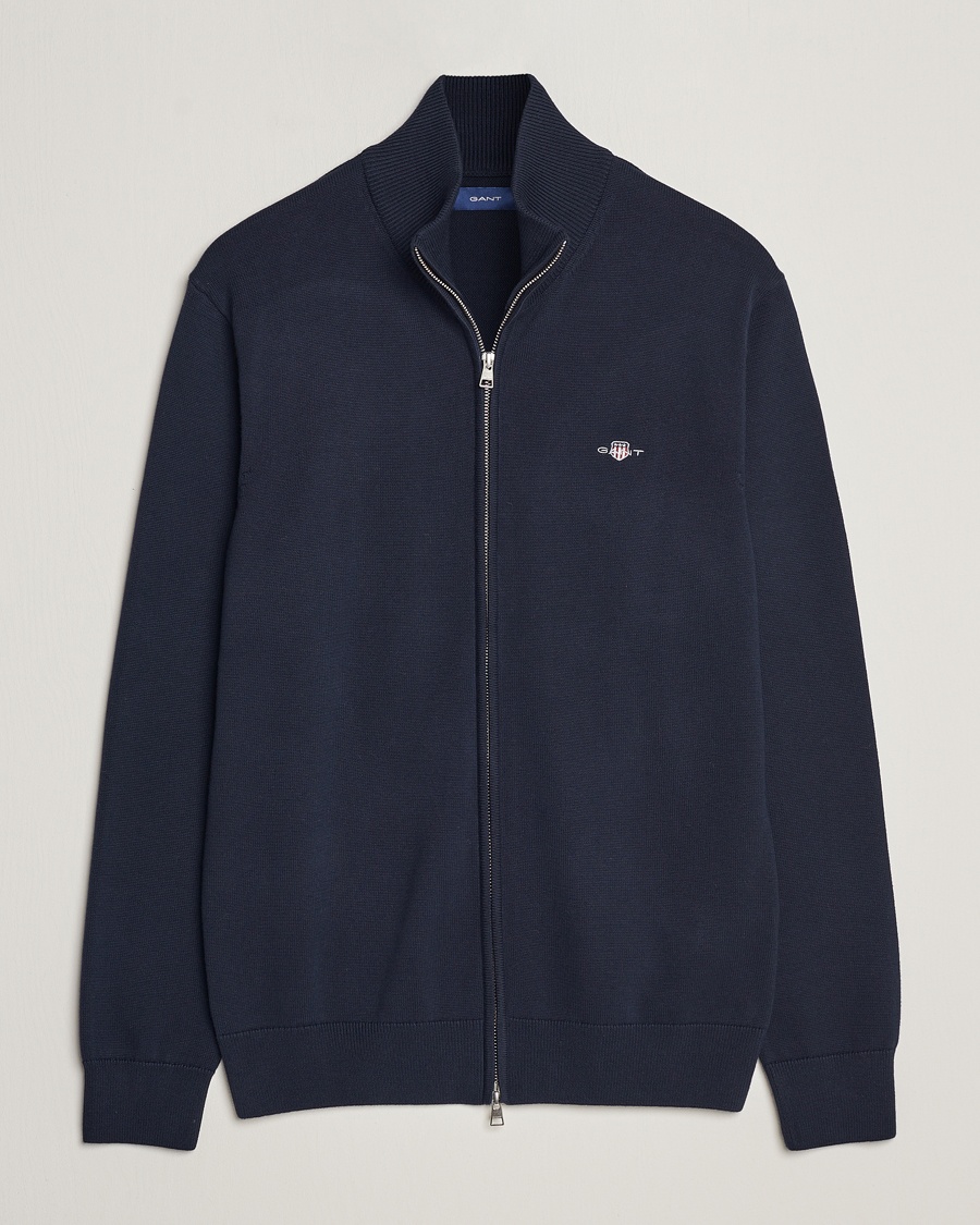 Herren | | GANT | Cotton Full Zip Evening Blue