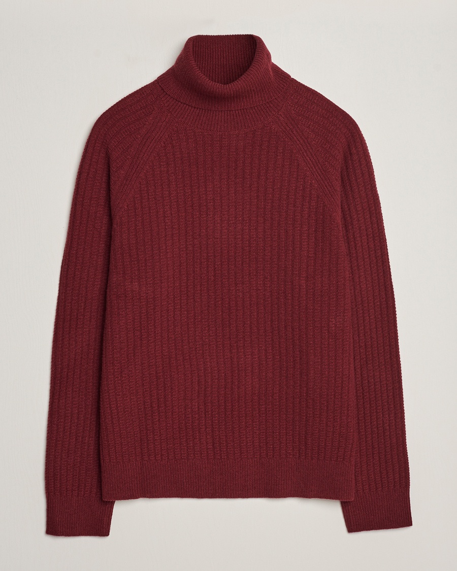 GANT Lambswool Textured Rollneck Plumped Red - Rot - Rollkragenpullover - Grösse: S
