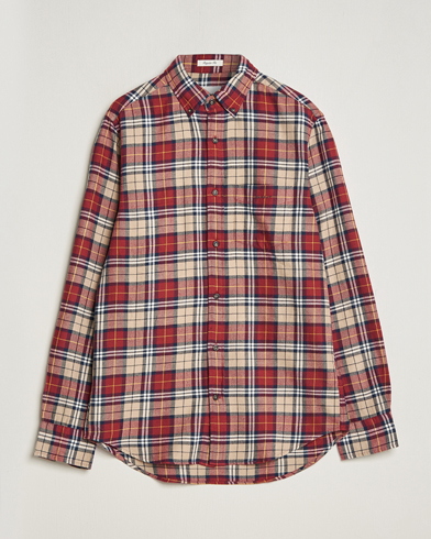 Herren |  | GANT | Regular Fit Flannel Checked Shirt Plumped Red