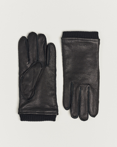 Herren |  | GANT | Wool Lined Leather Gloves Black