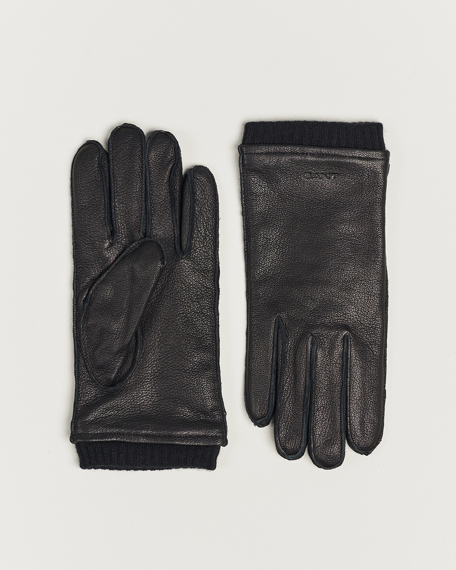 Herren | | GANT | Wool Lined Leather Gloves Black