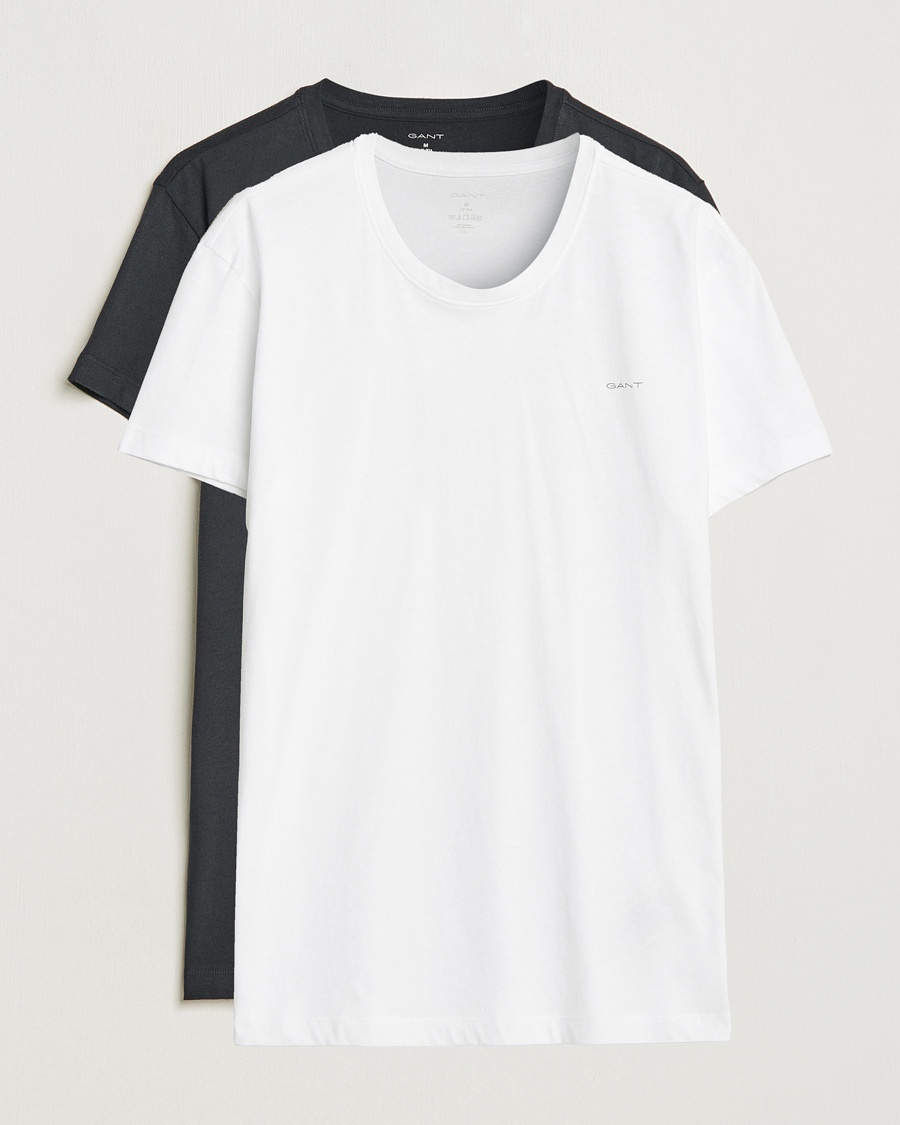 Herren | Multipack | GANT | 2-Pack Crew Neck T-Shirt Black/White