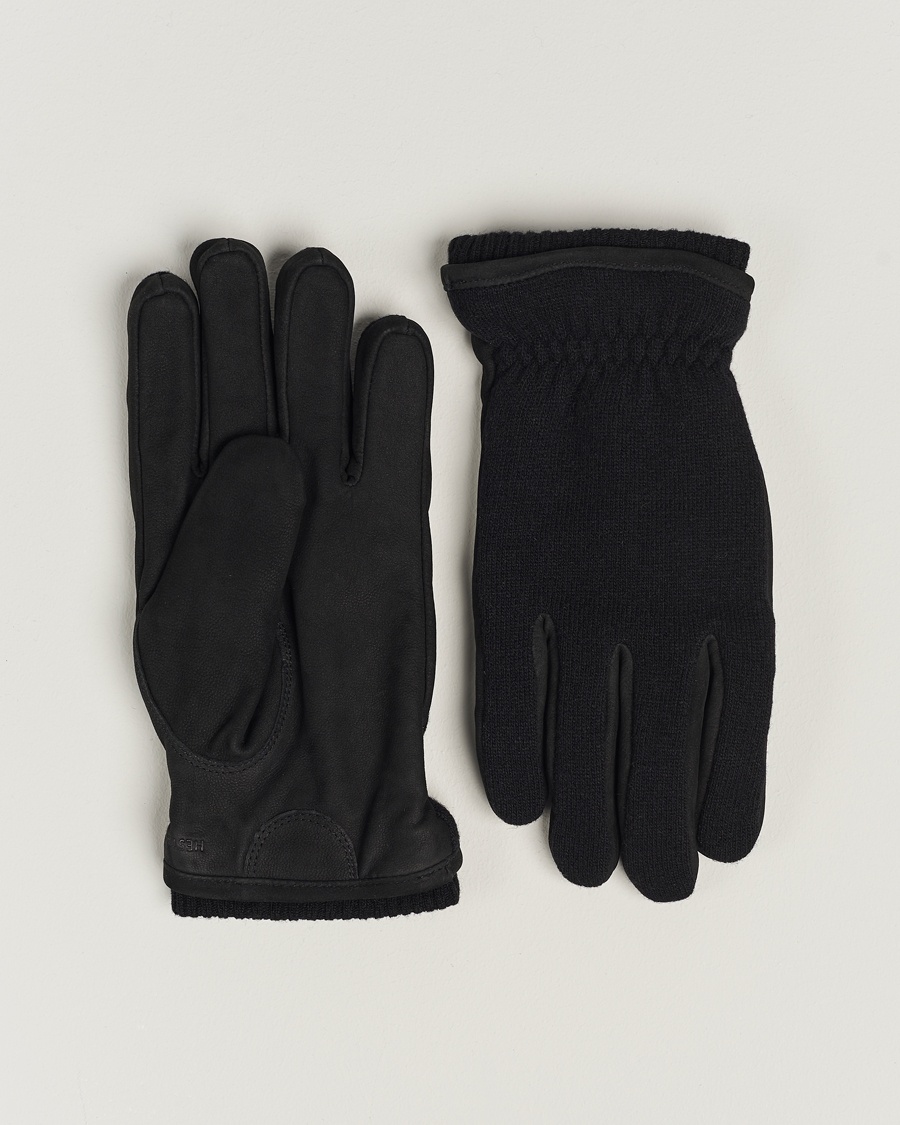 Hestra Noah Nubuck Wool Tricot Glove Black - Schwarz - Handschuh - Grösse: 7