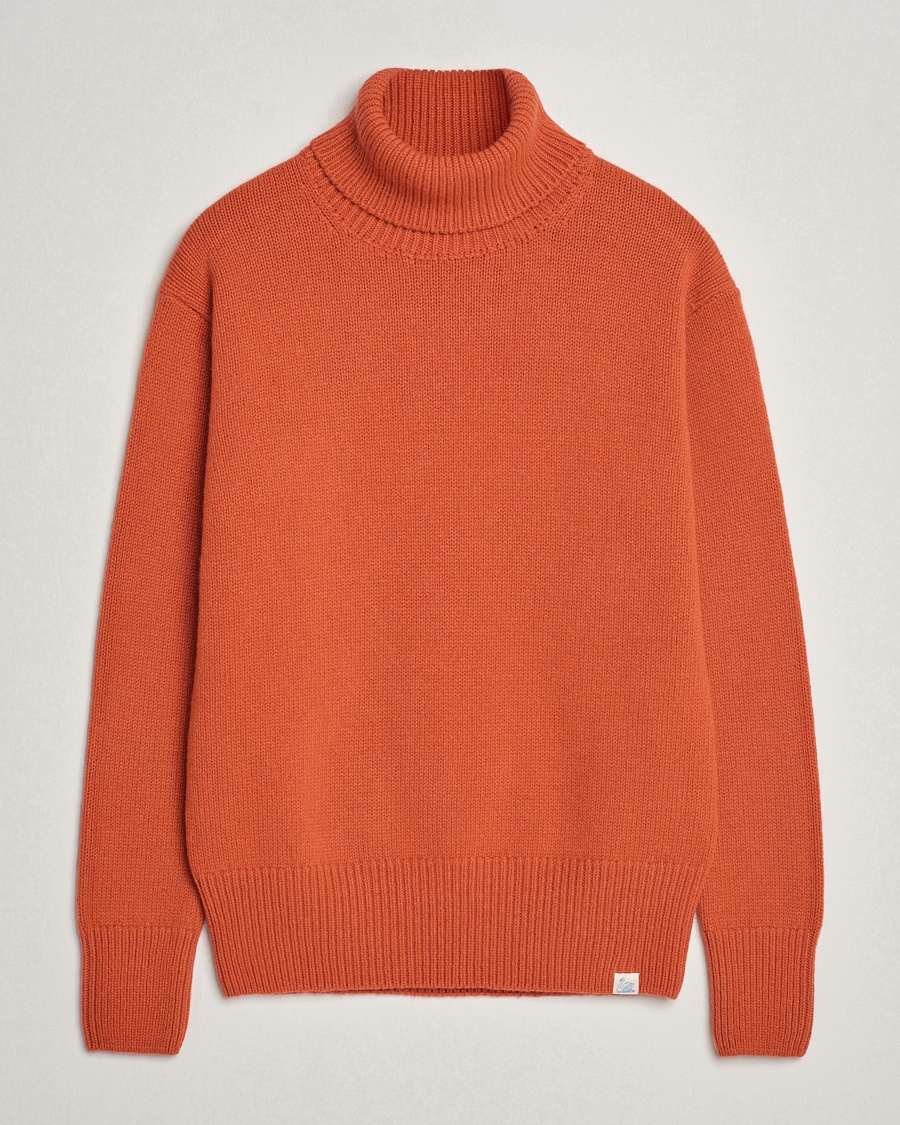 Merz b. Schwanen Cashmere/Merino Rollneck Rust - Orange - Rollkragenpullover - Grösse: M