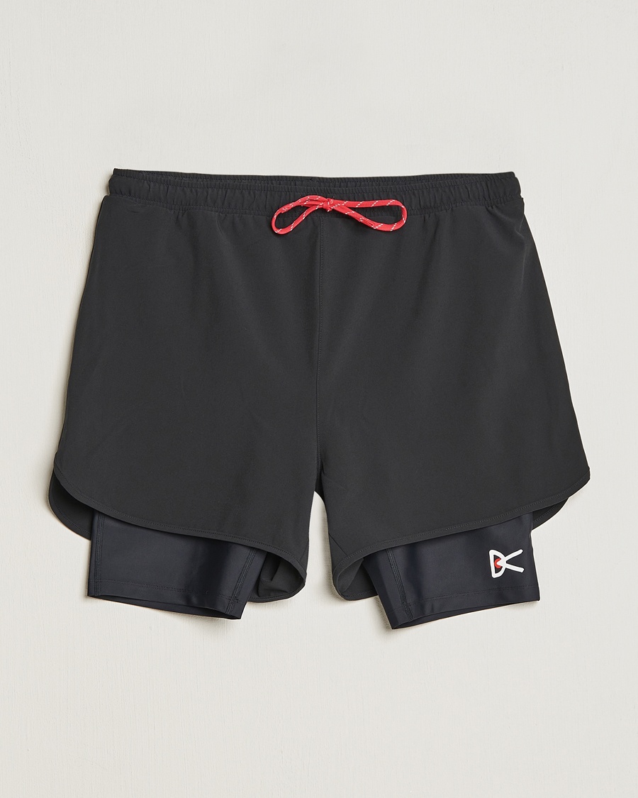 Herren | Funktionsshorts | District Vision | Layered Pocketed Trail Shorts Black