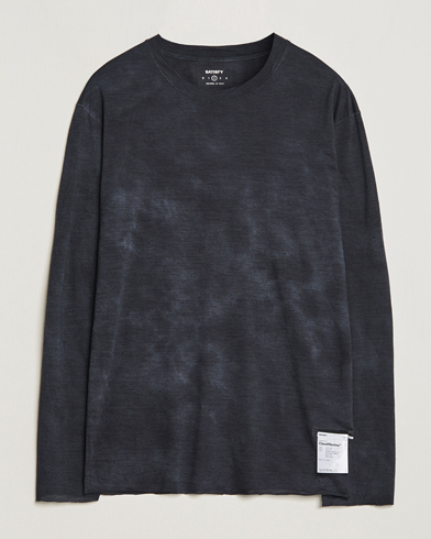 Herren | T-Shirts | Satisfy | CloudMerino Long Sleeve T-Shirt Batik Black