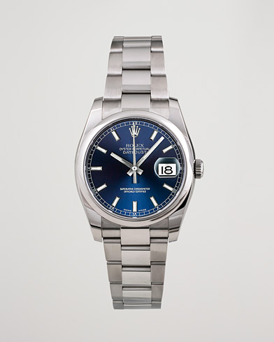Herren | Pre-Owned & Vintage Watches | Rolex Pre-Owned | Datejust 116200 Oystert Perpetual Steel Black Steel Blue