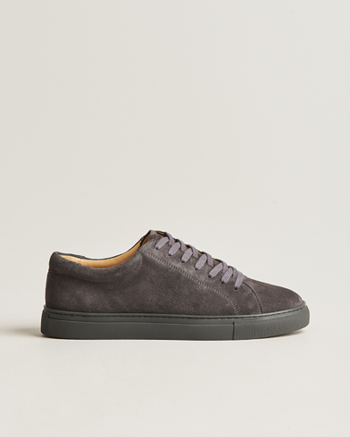 Herren | Sneaker | Myrqvist | Oaxen Monochrome Sneaker Dark Grey Suede