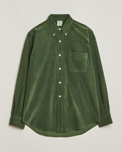 Herren | Hemden | Kamakura Shirts | Vintage Ivy Japanese Corduroy Shirt Green
