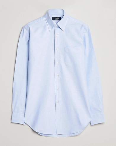 Herren |  | Kamakura Shirts | Slim Fit Oxford Button Down Shirt Light Blue