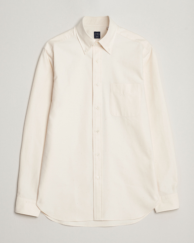 Herren |  | Beams F | Cotton Flannel Button Down Shirt Off White