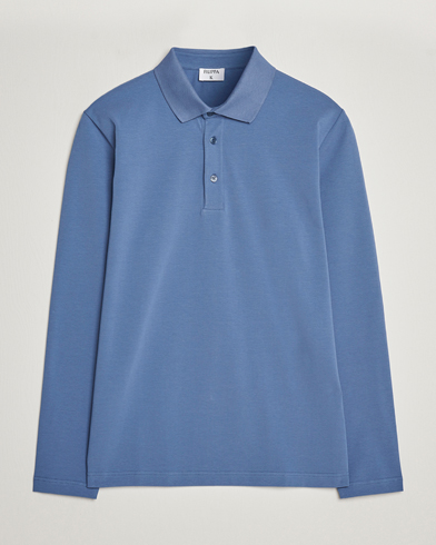 Herren | Langarm-Poloshirts | Filippa K | Luke Lycra Poloshirt Paris Blue