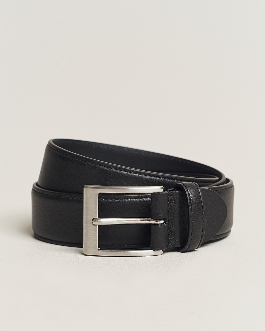 Herren | Schlichte Gürtel | Canali | Leather Belt Black Calf