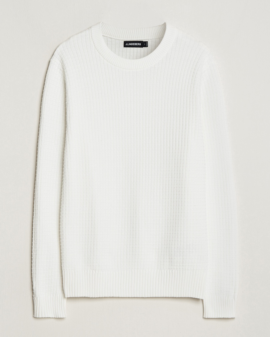 J.Lindeberg Archer Structure Sweater Cloud White - Weiß - Strickpullover - Grösse: XL