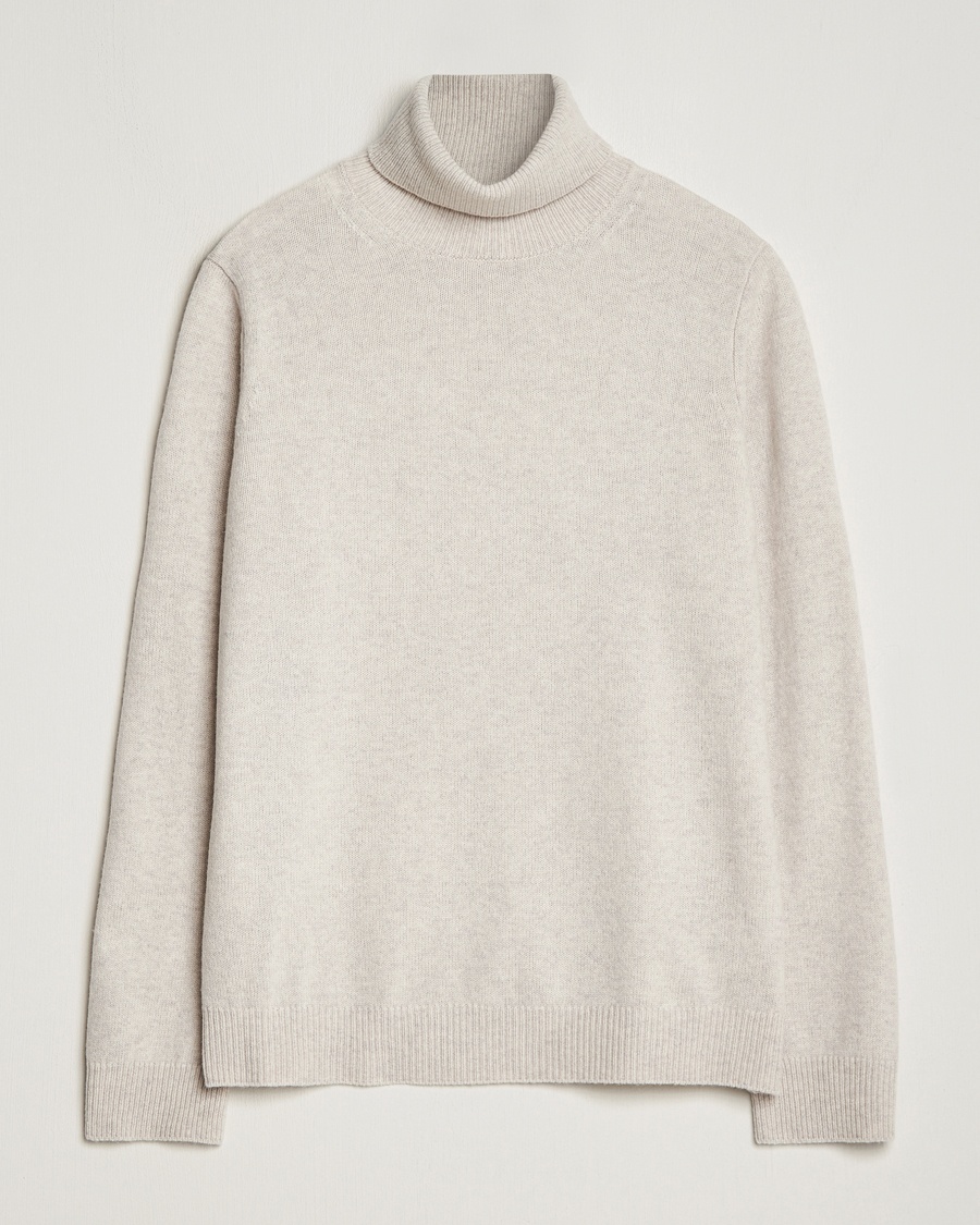 Samsøe & Samsøe Isak Merino Knitted Turtleneck Silver Lining - Beige - Rollkragenpullover - Grösse: XL